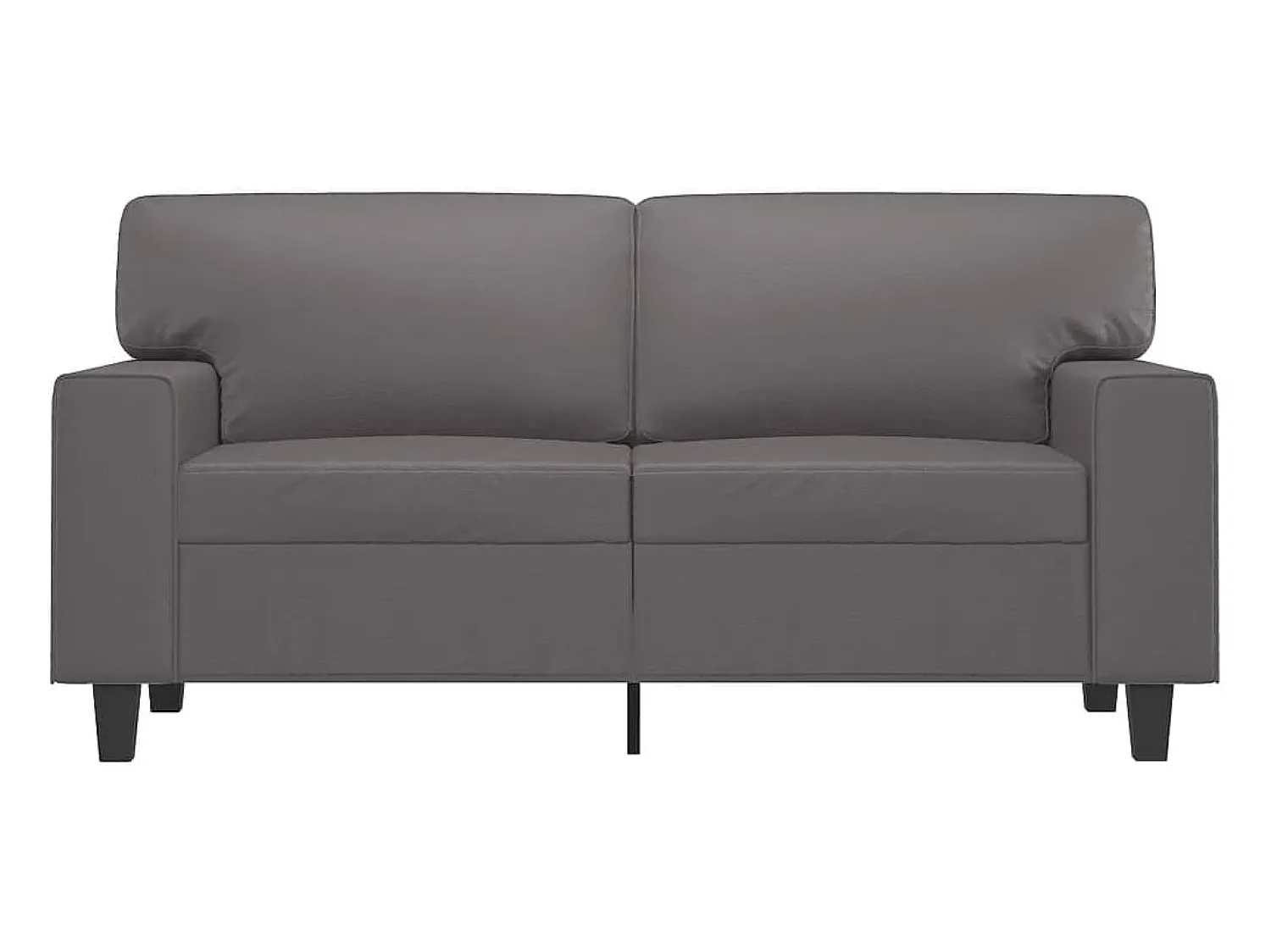 Hot Sofá de 2 lugares 120 cm couro artificial cinza PT227960 Cinzento