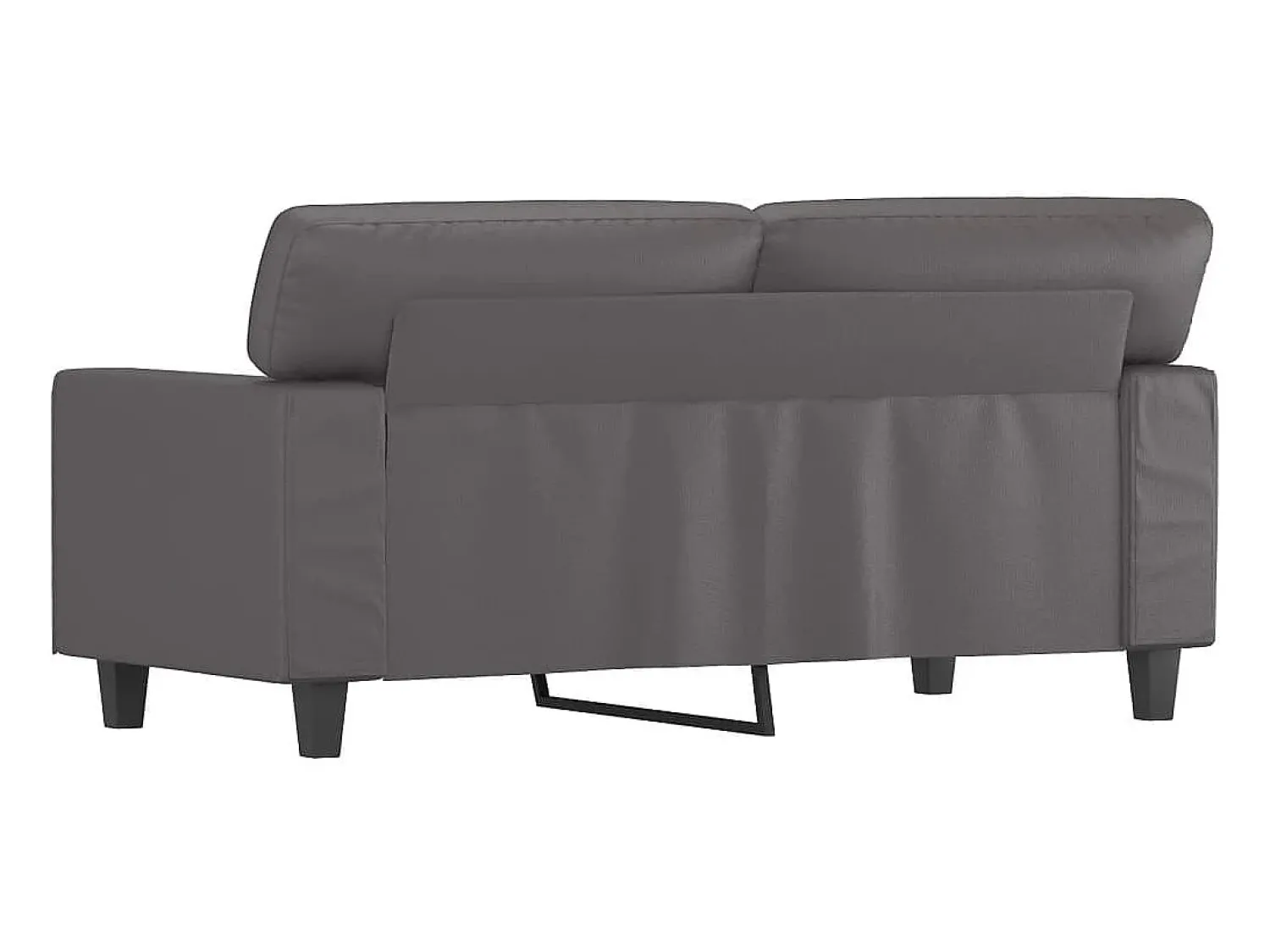 Hot Sofá de 2 lugares 120 cm couro artificial cinza PT227960 Cinzento