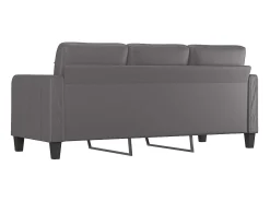 New Sofá de 3 lugares 180 cm couro artificial cinza PT506971 Cinzento