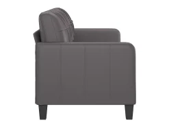 New Sofá de 3 lugares 180 cm couro artificial cinza PT506971 Cinzento