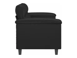 Sofá* Sofá de 2 lugares 140 cm couro artificial PT557120 Preto