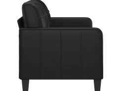 Sofá| Sofá de 2 lugares 140 cm couro artificial PT240208 Preto