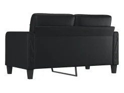 Sofá| Sofá de 2 lugares 140 cm couro artificial PT240208 Preto