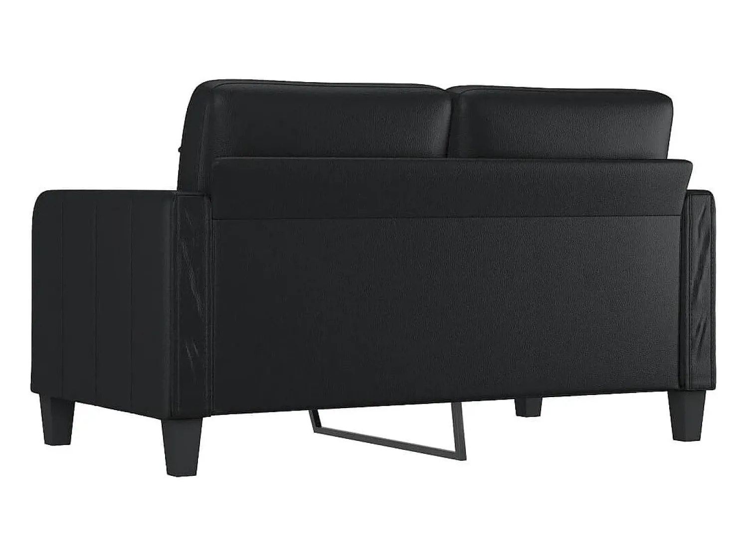 Sofá| Sofá de 2 lugares 140 cm couro artificial PT240208 Preto
