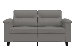 Discount vidaxl Sofá de 2 lugares 120 cm tecido de microfibra -escuro Cinzento