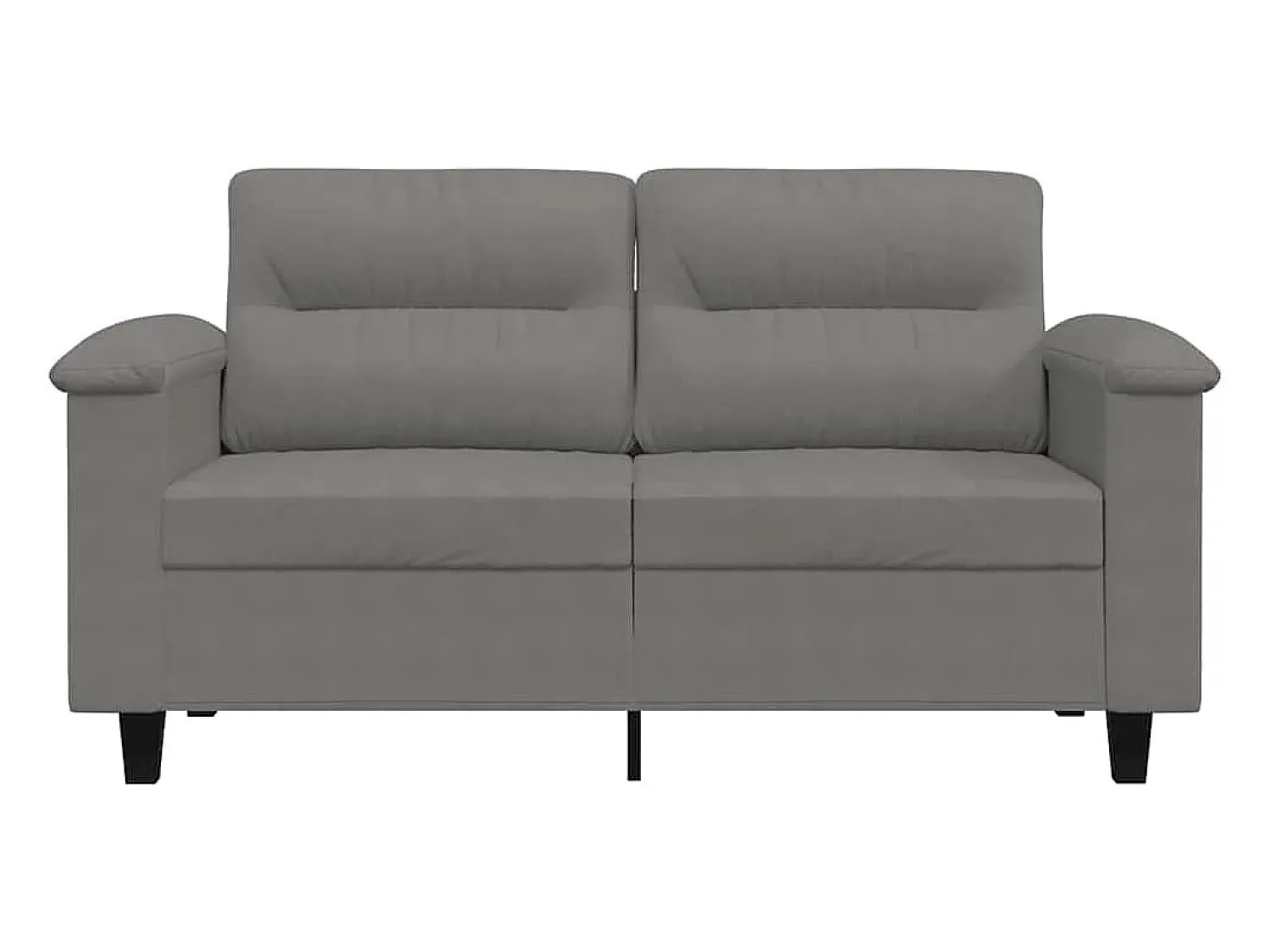 Discount vidaxl Sofá de 2 lugares 120 cm tecido de microfibra -escuro Cinzento