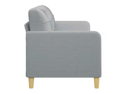 vidaxl Sofá de 3 lugares 180 cm tecido cinza-claro^ Sofá