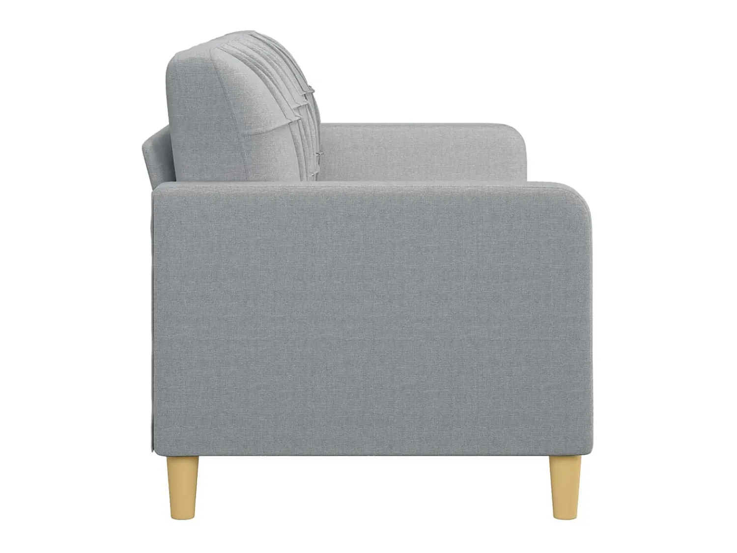 Sofá de 3 lugares 180 cm tecido cinza-claro PT856826^ Sofá