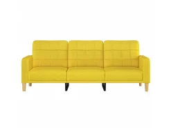 Sofá* Sofá de 3 lugares 180 cm tecido -claro PT890248 Amarelo