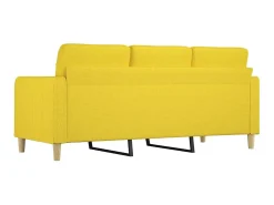Sofá* Sofá de 3 lugares 180 cm tecido -claro PT890248 Amarelo
