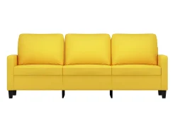 Sofá| Sofá de 3 lugares 180 cm tecido -claro PT380143 Amarelo
