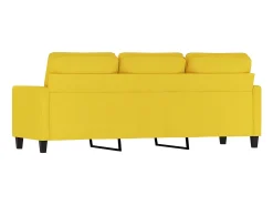 Sofá| Sofá de 3 lugares 180 cm tecido -claro PT380143 Amarelo