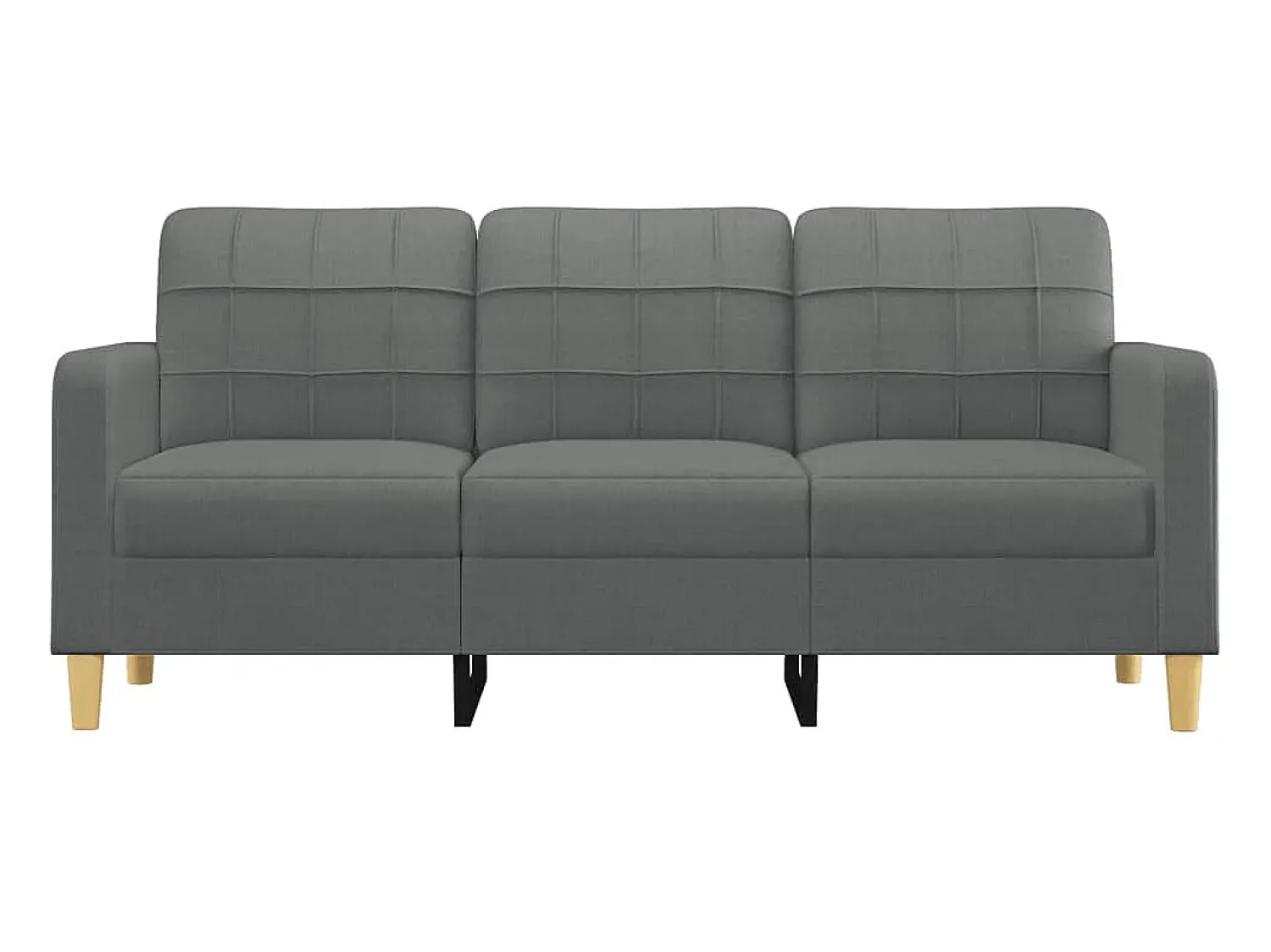 New Sofá de 3 lugares 180 cm tecido cinza-escuro PT486148 Cinzento