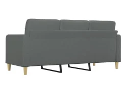 New Sofá de 3 lugares 180 cm tecido cinza-escuro PT486148 Cinzento