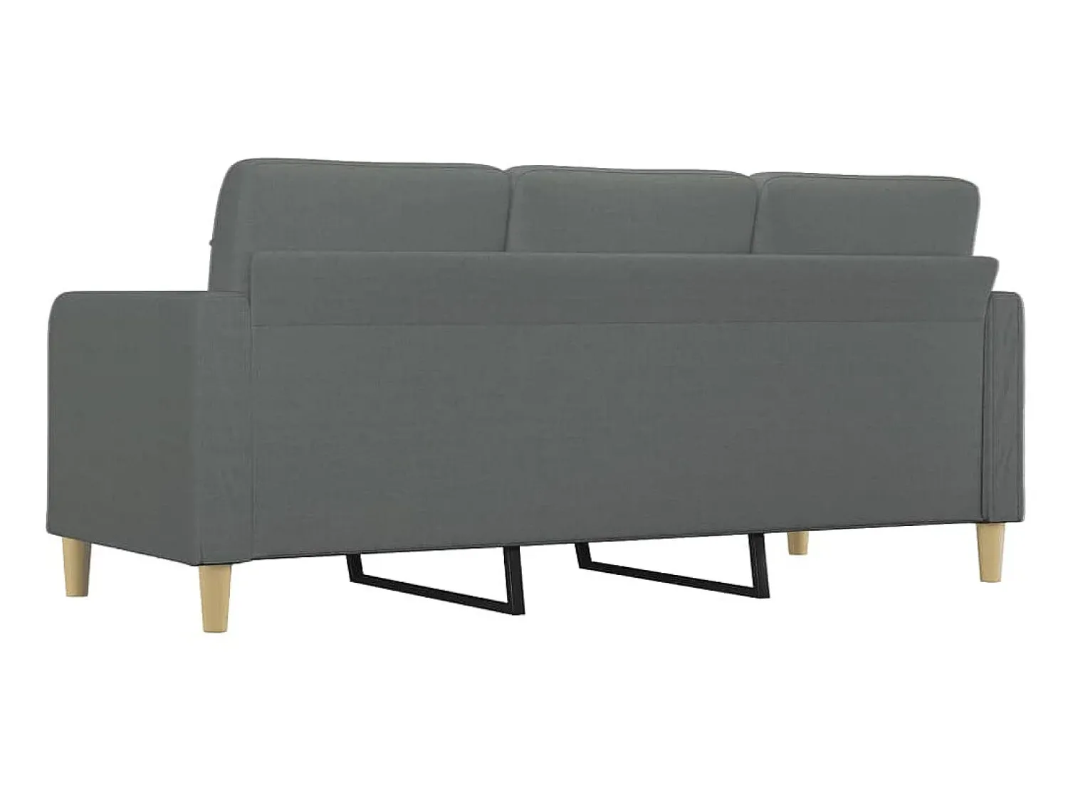 New Sofá de 3 lugares 180 cm tecido cinza-escuro PT486148 Cinzento