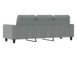 Sofá| Sofá de 3 lugares 180 cm tecido cinza-claro PT620430 Cinzento claro
