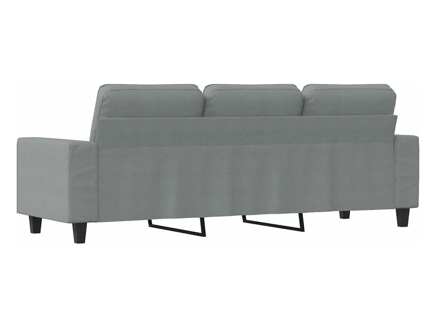 Sofá| Sofá de 3 lugares 180 cm tecido cinza-claro PT620430 Cinzento claro
