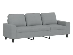 Sofá| Sofá de 3 lugares 180 cm tecido cinza-claro PT620430 Cinzento claro