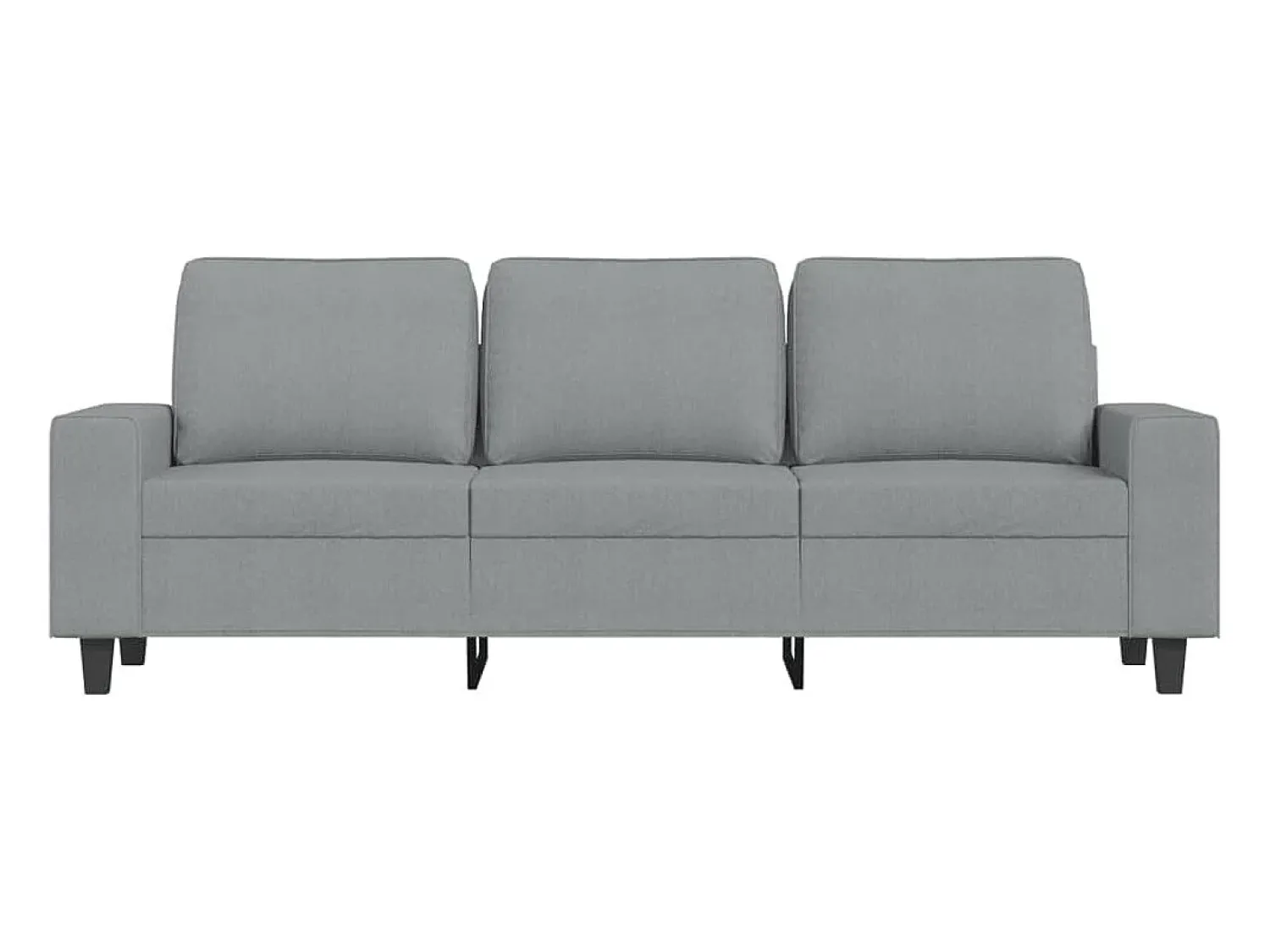 Sofá| Sofá de 3 lugares 180 cm tecido cinza-claro PT620430 Cinzento claro