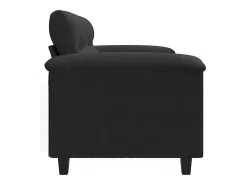 Sofá|vidaxl Sofá de 2 lugares 140 cm tecido de microfibra Preto