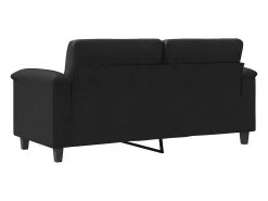 Sofá|vidaxl Sofá de 2 lugares 140 cm tecido de microfibra Preto