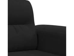 Sofá|vidaxl Sofá de 2 lugares 140 cm tecido de microfibra Preto