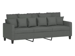 Sofá* Sofá de 3 lugares 180 cm tecido cinza-escuro PT450819 Cinzento