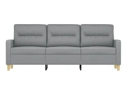 Best Sofá de 3 lugares 180 cm tecido cinza-claro PT901463 Cinzento