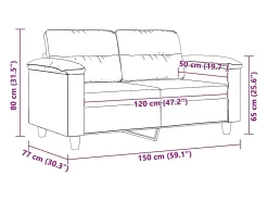 Sofá*vidaxl Sofá de 2 lugares 120 cm tecido de microfibra Bege
