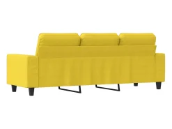 Sofá* Sofá de 3 lugares 180 cm tecido -claro PT597108 Amarelo