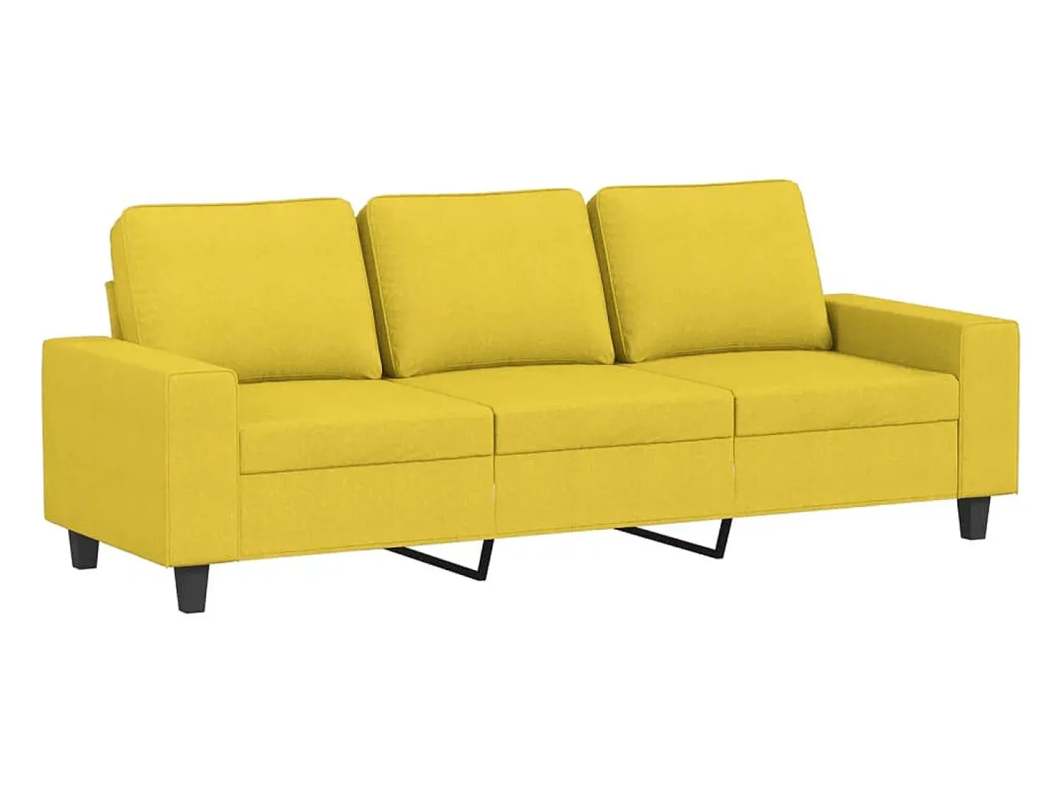 Sofá* Sofá de 3 lugares 180 cm tecido -claro PT597108 Amarelo