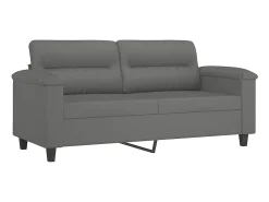 Discount Sofá de 2 lugares 140 cm tecido de microfibra -escuro PT913012 Cinzento