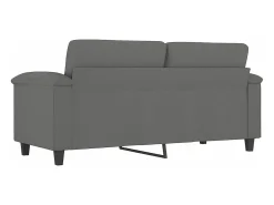 Discount Sofá de 2 lugares 140 cm tecido de microfibra -escuro PT913012 Cinzento