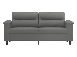Discount Sofá de 2 lugares 140 cm tecido de microfibra -escuro PT913012 Cinzento