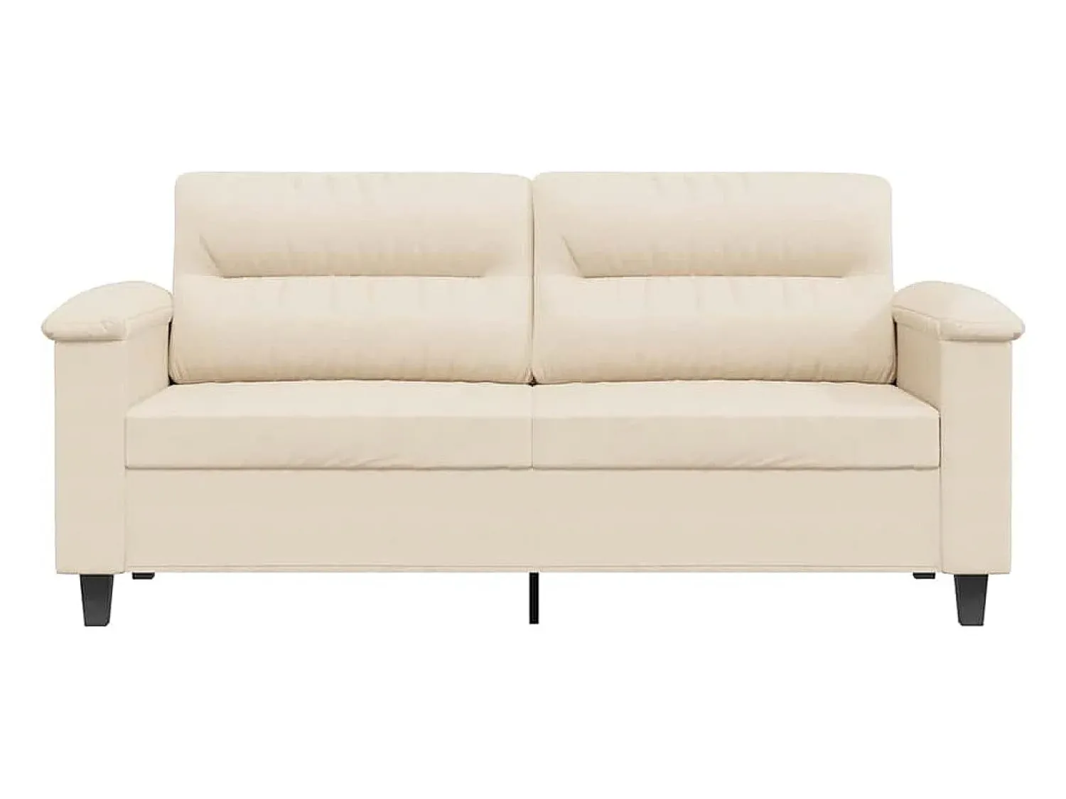 Best vidaxl Sofá de 2 lugares 140 cm tecido de microfibra Bege