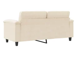 Best vidaxl Sofá de 2 lugares 140 cm tecido de microfibra Bege