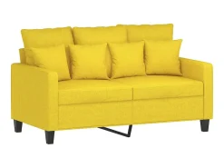 Sofá* Sofá de 2 lugares 120 cm tecido -claro PT714735 Amarelo