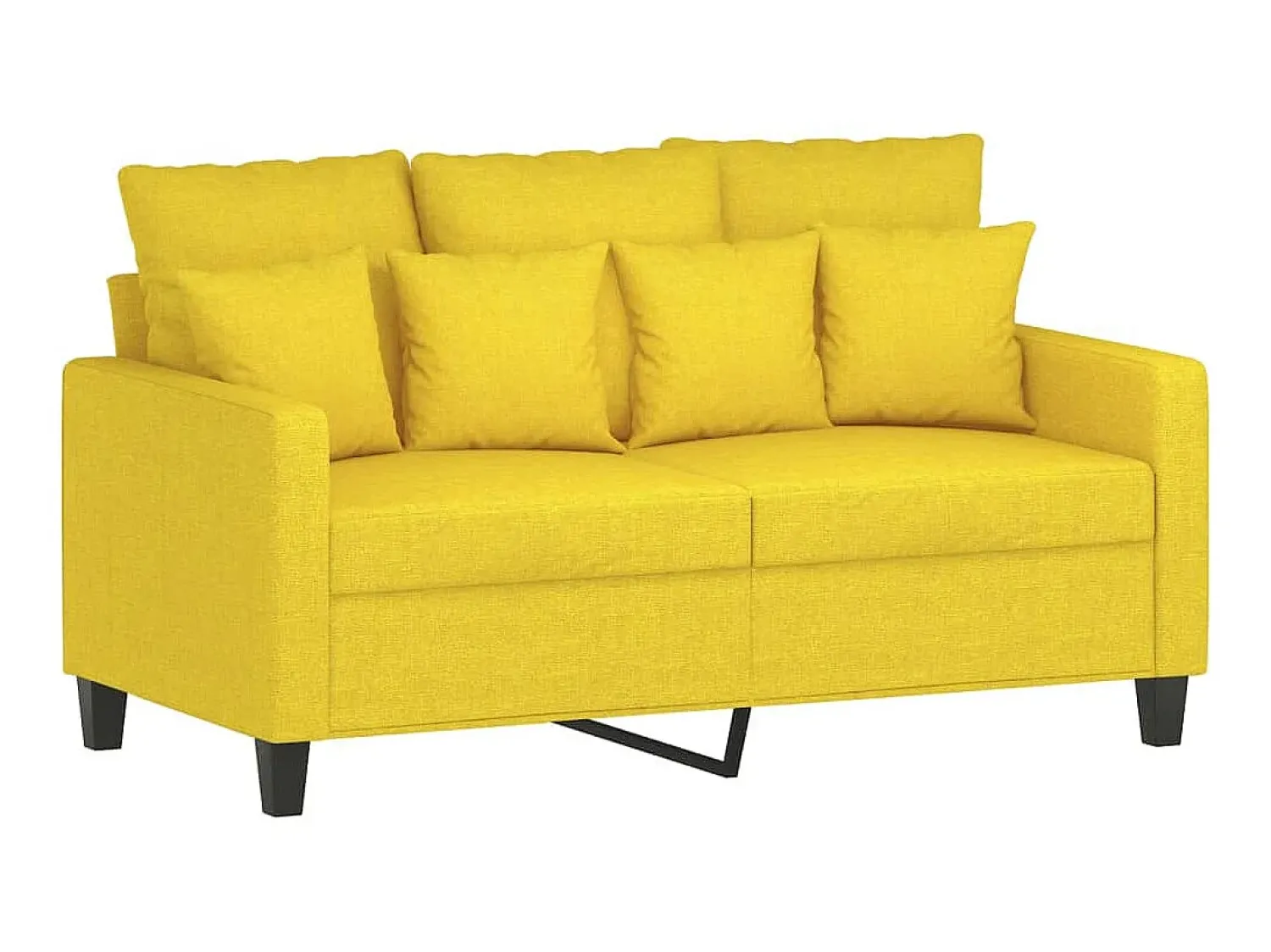 Sofá* Sofá de 2 lugares 120 cm tecido -claro PT714735 Amarelo