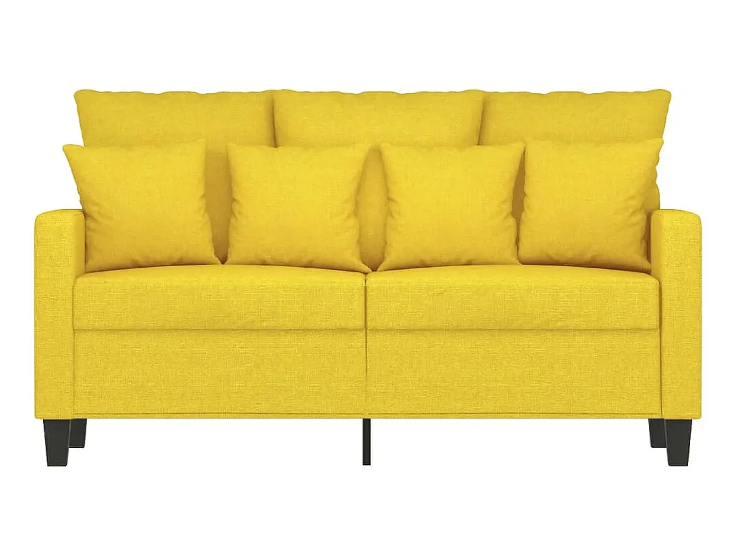 Sofá* Sofá de 2 lugares 120 cm tecido -claro PT714735 Amarelo