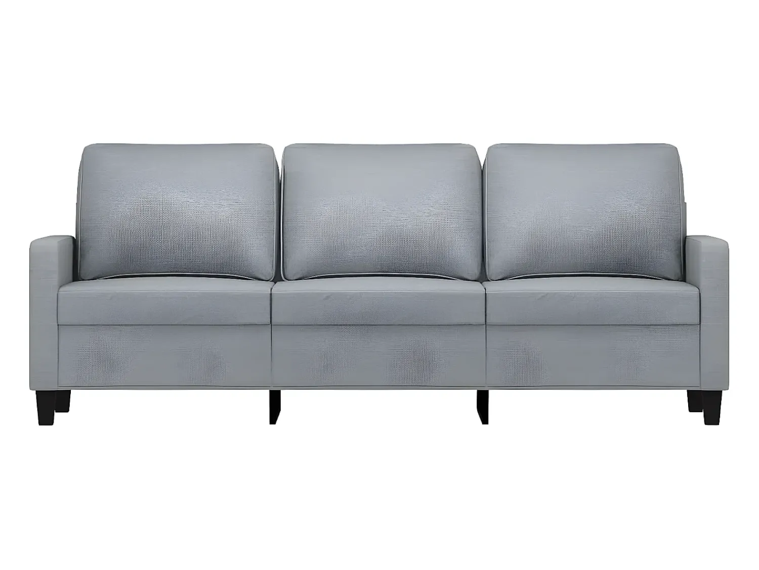 Sofá de 3 lugares 180 cm tecido cinza-claro PT137972^ Sofá