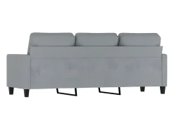 Sofá de 3 lugares 180 cm tecido cinza-claro PT137972^ Sofá