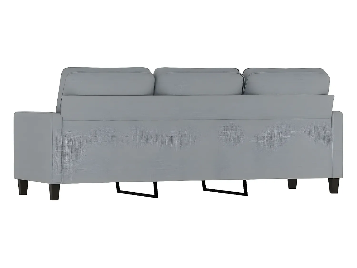 Sofá de 3 lugares 180 cm tecido cinza-claro PT137972^ Sofá