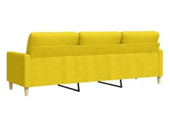 vidaxl Sofá de 3 lugares 210 cm tecido -claro^ Sofá