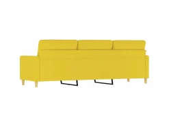 Sofá de 3 lugares 180 cm tecido -claro PT295055^ Sofá