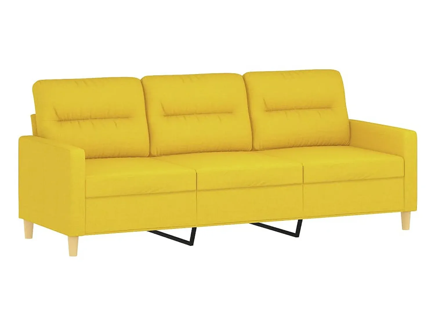 Sofá de 3 lugares 180 cm tecido -claro PT295055^ Sofá