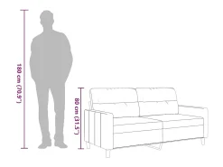 Sofá|vidaxl Sofá de 2 lugares 140 cm tecido -claro Amarelo