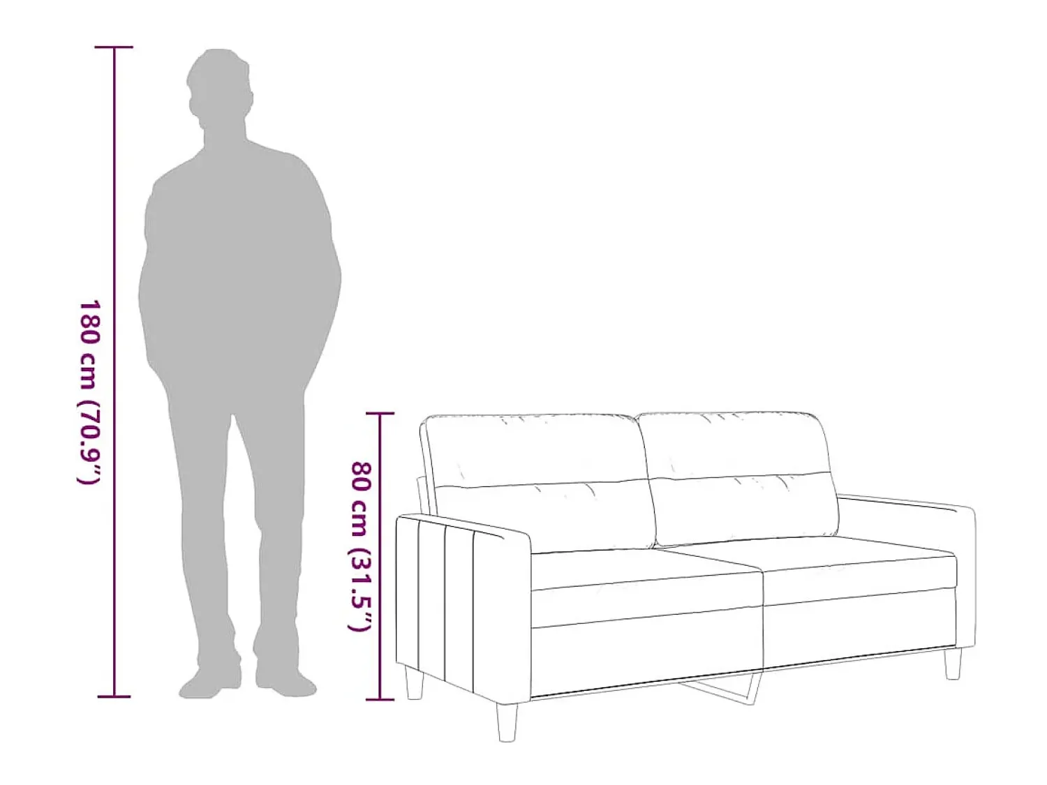 Sofá|vidaxl Sofá de 2 lugares 140 cm tecido -claro Amarelo