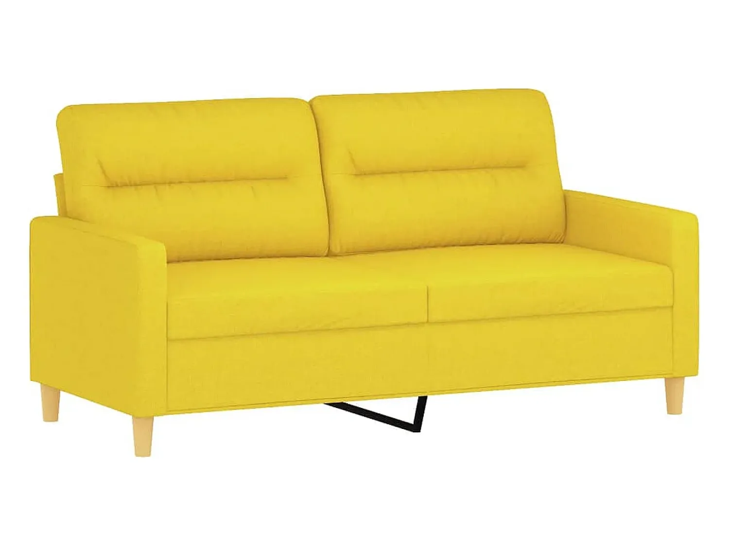 Sofá|vidaxl Sofá de 2 lugares 140 cm tecido -claro Amarelo