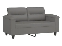 Sofá* Sofá de 2 lugares 120 cm tecido de microfibra -escuro PT470006 Cinzento