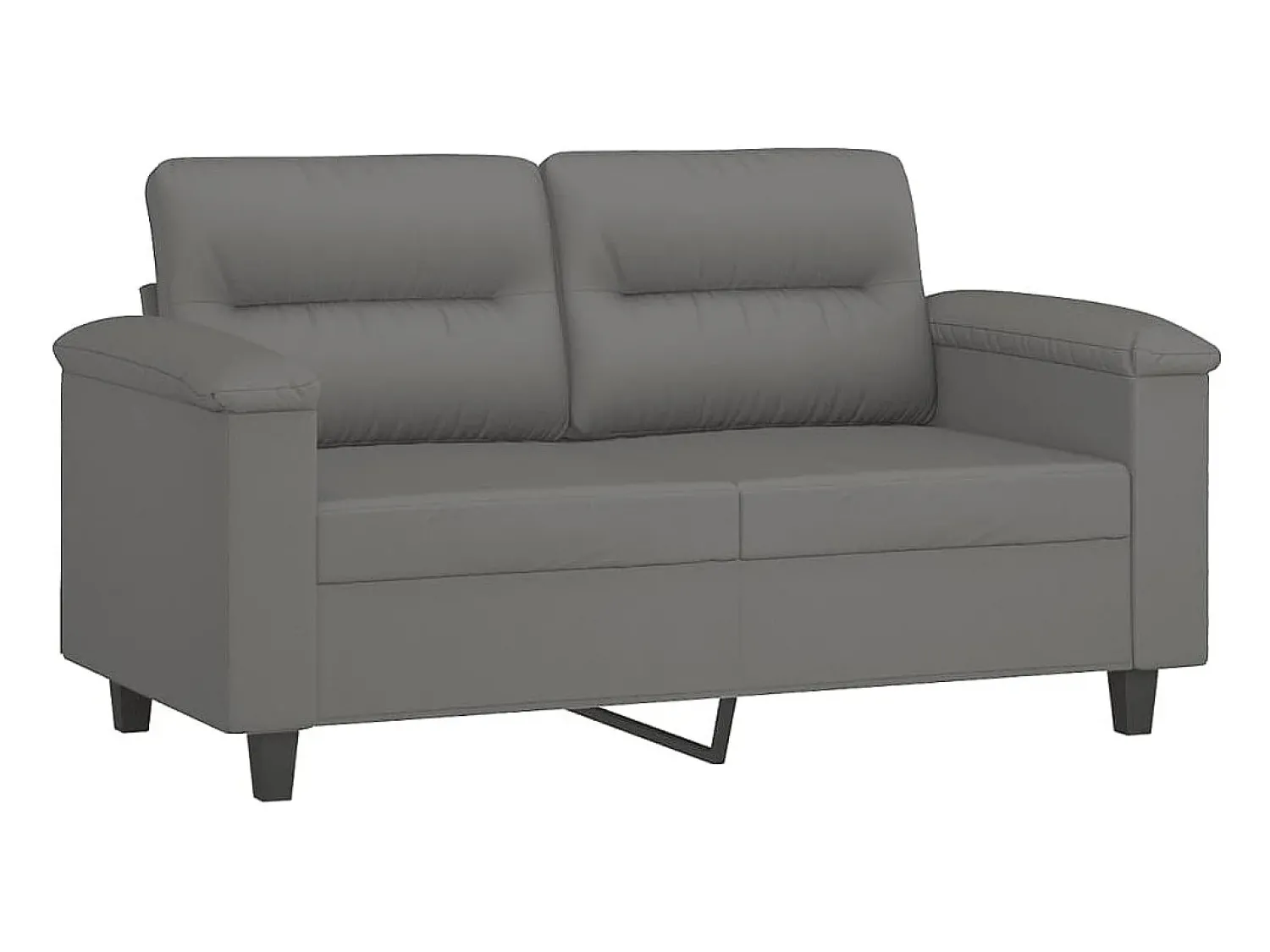 Sofá* Sofá de 2 lugares 120 cm tecido de microfibra -escuro PT470006 Cinzento